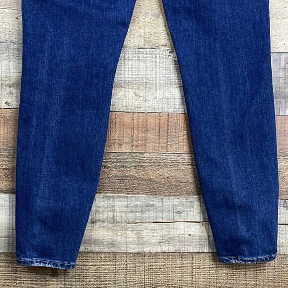 AMO Twist Zip Skinny Jeans Ankle Zipper Sapphire Blue Denim Size 30 - Picture 8 of 12